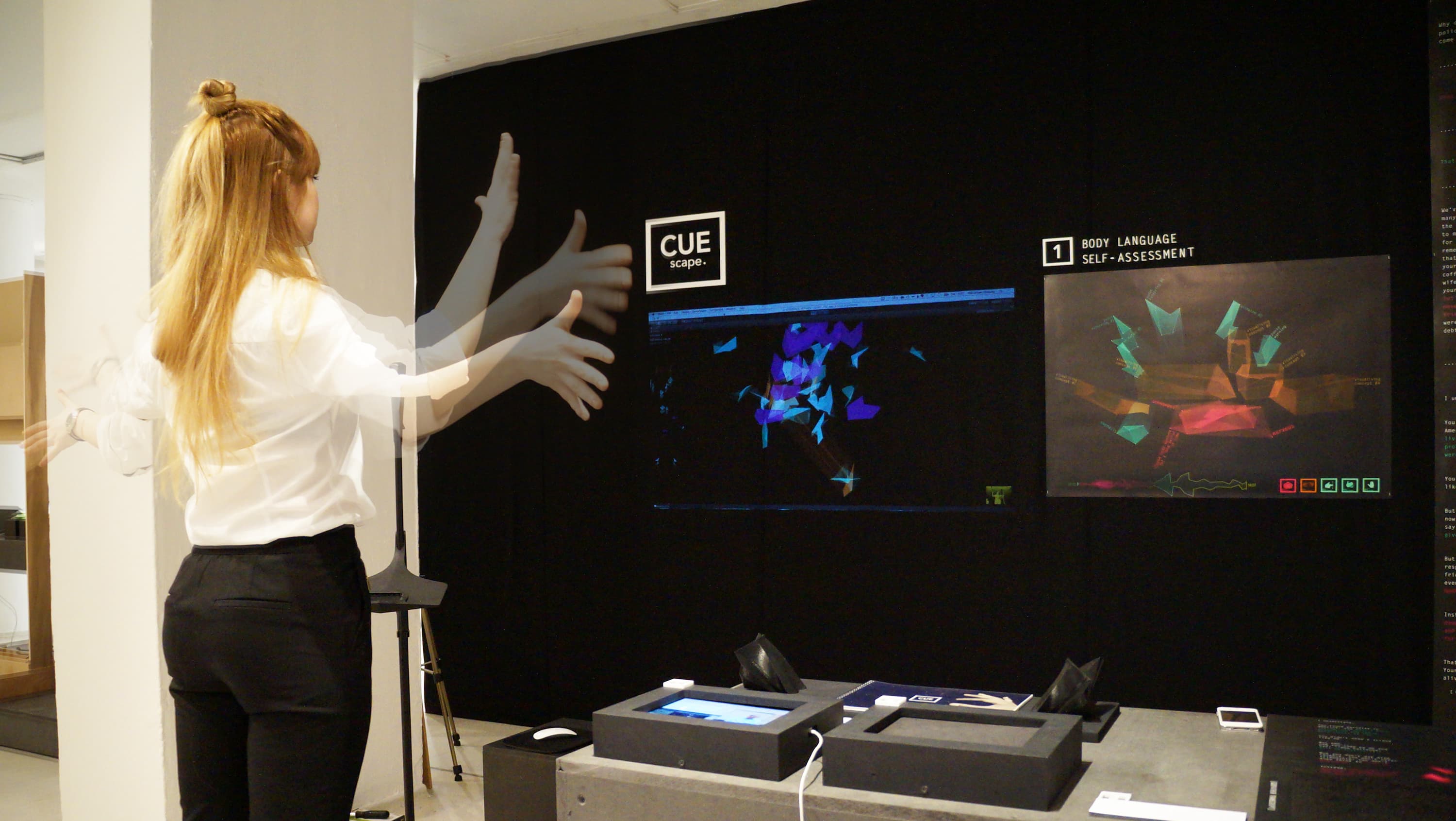 Cuescape allows users to gain an immediate understanding of their body language and how it can come across to others 