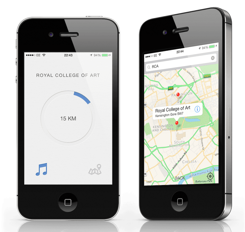 Prototype app to allow exploration by showing a destination’s direction instead of a step-by-step route 